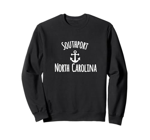 Southport North Carolina Sailing Boating Coastal Boat Anchor Sweatshirt