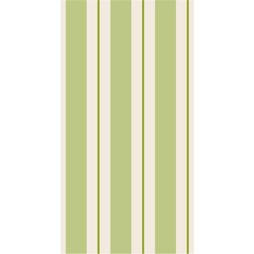 Disposable Dinner Paper Guest Napkins - Decorative Bathroom Napkins for Parties, Weddings, Graduation - 8 inches by 4.3 inches Pack of 16 (Stripe Green Awning)