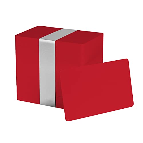 Image of Pack of 500 Red CR80 PVC Cards | 30 mil by easyIDea