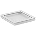 Progress Lighting Square Collection 6" Clear Glass Square Cylinder Lens Cover for P5644 Square White