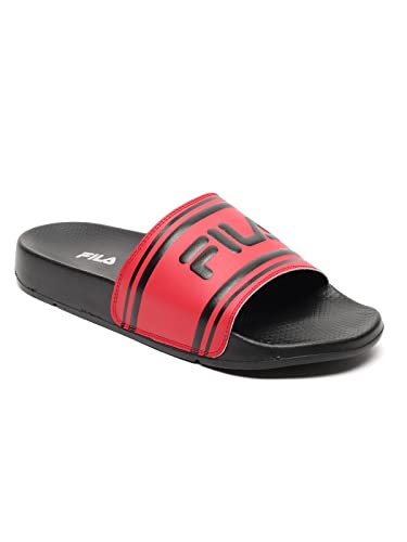 FILA Men’s River Blk/Chn Rd Casual Slippers, Multi – 10 UK