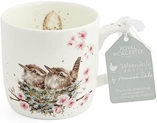 Wrendale Designs Feather Your Nest - Birds Single Ceramic Mug Royal Worcester
