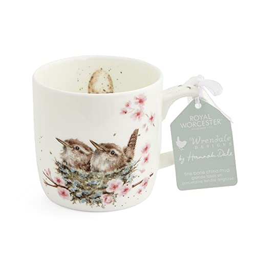 Wrendale Designs Feather Your Nest Mug en céramique Motif oiseaux Royal Worcester