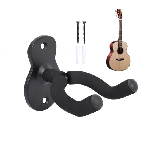 1 pièce Support mural pour guitare, support de guitare mural, support mural pour guitare, support mural universel pour guitare noir, pour guitare acoustique,...