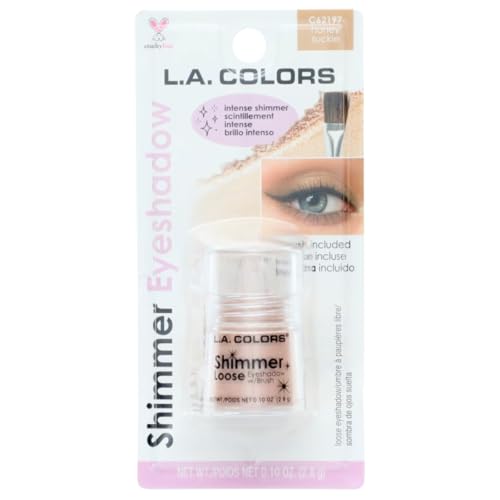 L.A. COLORS Shimmer Eyeshadow, C62197 honey suckle, 0.10 Oz