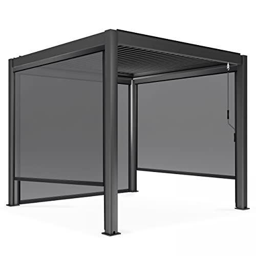 Oviala Pergola bioclimática 3 x 3 m y 3 Store 2,66 x 2,34 m