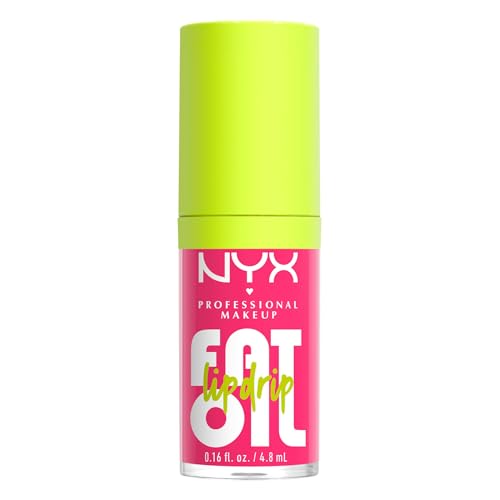 NYX Professional Makeup Lip Gloss, Fat Oil Lip Drip Clear Lip Gloss, Lip Oil, Up to 12 Hour Hydration, Non-Sticky Texture and High Shine Finish, Shade: Missed Call