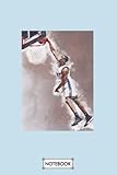  Michael Jordan Watercolor 5 A54281 Notebook: Diary, Journal, Planner, 6x9 120 Pages, Lined College Ruled Paper, Matte Finish Cover