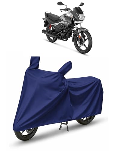 Image of Bike Cover for Hero Passion PRO with Side Mirror Pocket & Buckle Belt | HIGH Material Quality | Weather Resistant