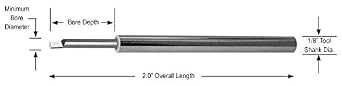 Mini Boring Bar, .040 in. Min. Bore Diameter, .250 in. Bore Depth