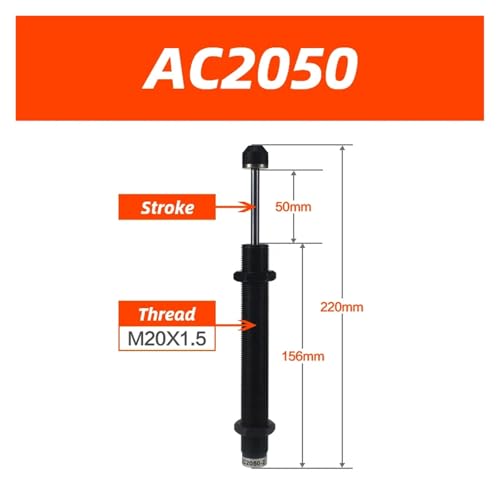 Amortiguador hidráulico neumático AC2050-3 elimina vibraciones destructivas en brazos mecánicos 2