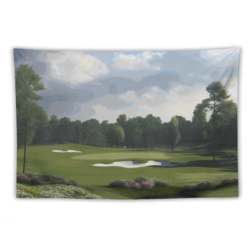 Tapisserie golf grand format, déco murale chambre et fond de toile photo