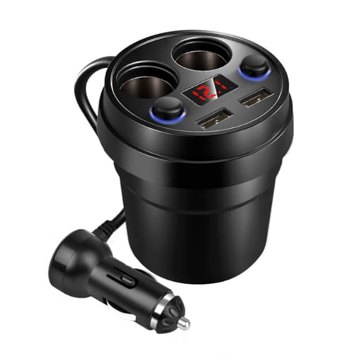 Cargador de coche portavasos MOKKHNB doble USB para viajes largos en familia