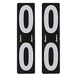 TopTie 2 Sets Tennis Score Keeper Visible 0-9 Double Sides Flip Scoreboard Numbers-Black Card-4 x 7 Inch