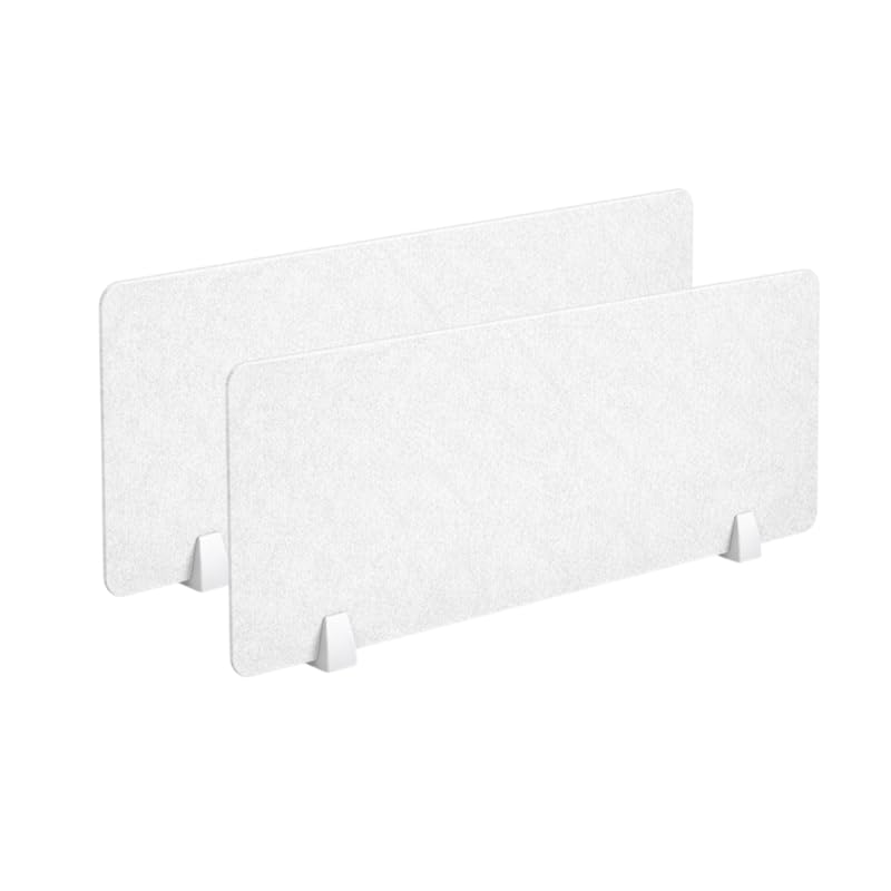 Image of Timber Acoustics Acoustic Desk Divider | Reduce Noise And Visual Distractions | Privacy Panels For Office - Classroom Soundproofing | Table Mounted (16 inch x 24 inch) (White, Set of 2)