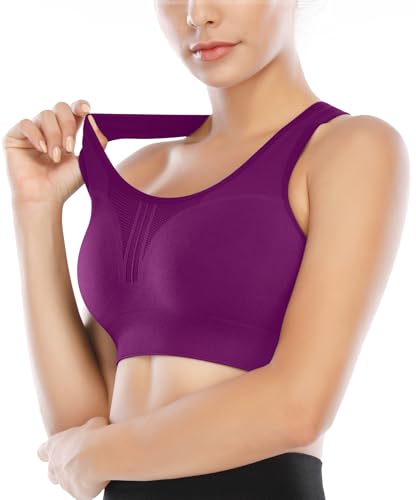 Image of Heathyoga High Impact Sports Bras for Women High Support Padded Sports Bra Pack Racerback Bras for Women Workout Bra Sets