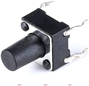 Replacement Parts Industrial Switches 40Pcs/Lot 6x6x8MM 4PIN Tact Micro Switch Touch Button Self-Reset Button 668mm Plug-in Keys Button DIP Switches Silver