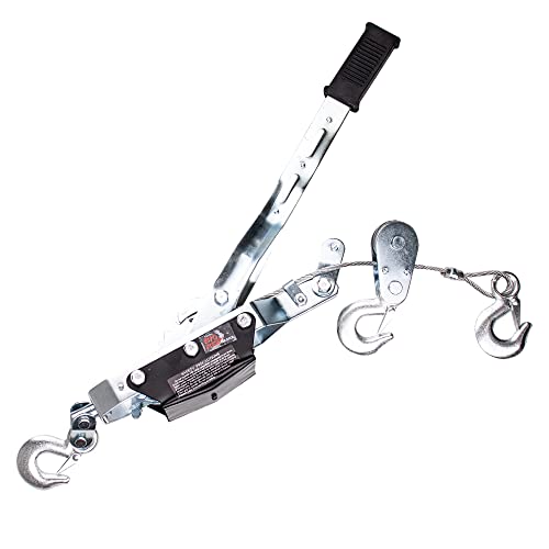 Paranco Verricello Argano Manuale Gancio Traino 4T 4000KG Fune Cavo Acciaio