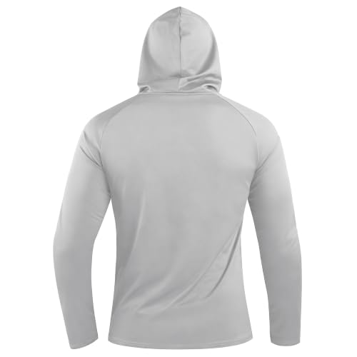 Image of Hoodies for Men UPF 50+ Sun Protection Fishing Shirts Long Sleeve Lightweight Rash Guard Shirt UV SPF Sweatshirt