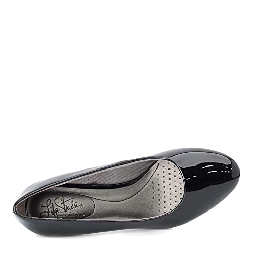 LifeStride Womens Parigi Pumps Black Patent 8 M