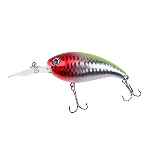 QAZWSXED LESANGBAIHUODIAN 1pcs Fishing Lures Lifelike Crank Bait 10cm/14g Hard Baits Artificial Plastic Crankbait Wobblers Fishing Tackle 6# Hooks (Color : NO3)