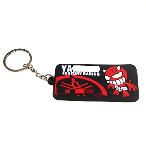 NICOLIE Accessoires Moto Porte-Clés 3D en Caoutchouc pour Yamaha R15 R25 R3 R6 R1 Mt07 Mt09 - G-Rouge