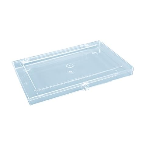hünersdorff Sortimentskasten: stabile Sortierbox (PS-Classic-Flex, flach) ohne Fachaufteilung, glasklar, Sortierkasten-Maße: T225 x B335 x H32 mm, Made in Germany Cover