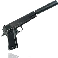 Pistolen Spielzeug Zubehör Attrappe für Kostüm Erwachsene & Kinder für Fasching & Karneval Pistole wie Geheimagent (Mengenauswahl) (1x)