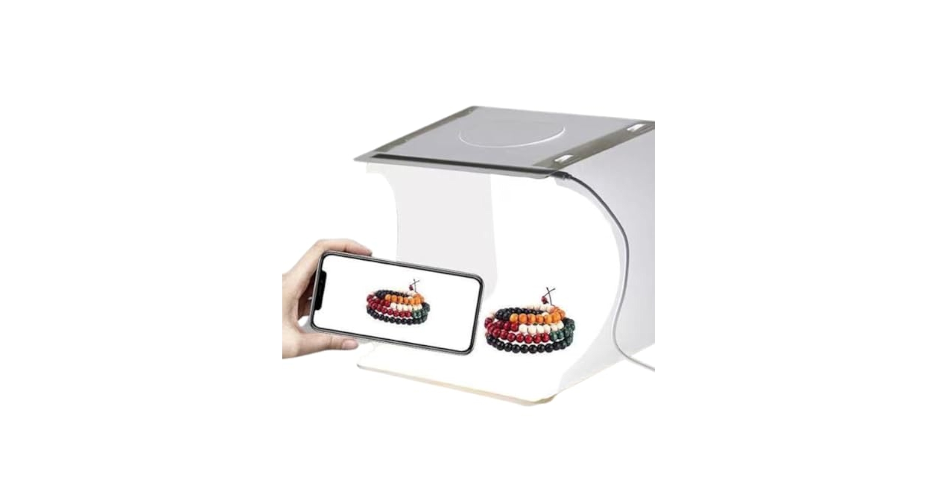 商品撮影用キット Amazon | 撮影キット 撮影ブース 撮影ボックス 24x23x22cm LED