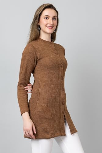 Image of HIFZAA Womens Woolen Long Cardigan Sweater for Women Winter wear for Ladies M to 4XL