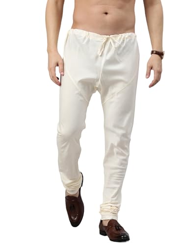 Manthan Men's Art Silk Solid Churidar