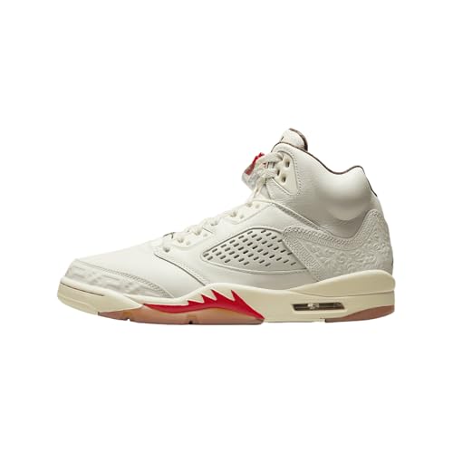 Air Jordan 5 Retro El Grito Men's Shoes (HF8833-100, Sail/Coconut Milk/Pine Green/Dark Pony) Size 7
