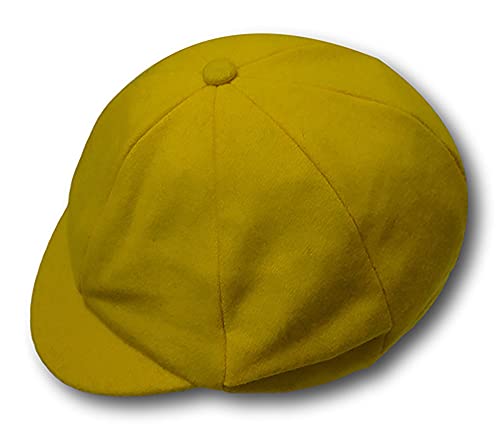 Casquette en flanelle de laine jaune haut de gamme en taille 61 cm