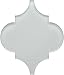 SMALL SAMPLE - Snow White Arabesque Glass Mosaic Tiles