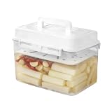 Yuhtech Contenedor de fermentación de 5 L, recipiente de fermentación Kimchi con tapa hermética, recipiente para kimchi, recipiente de conservación, recipiente de fermentación de prensa