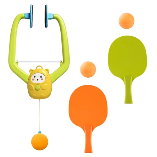 Juego de tenis de mesa – Tenis de mesa de PVC para niños | Juego de tenis de mesa ligero y portátil para práctica en interiores | Juego de tenis de mesa para padres e hijos para fitness | Juego de