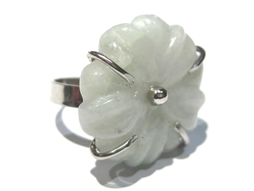 Bague fleur jade argent 925 : succombez au charme intemporel de la nature à votre doigt.