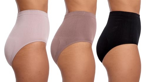 Image of Skinnygirl Women's High Waist Tummy Control Seamless Shaping Briefs, 3-Pack