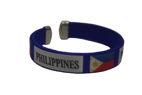 SUPERDAVES SUPERSTORE Philippines Blue Country Flag C' Bracelet Wristband.for Adults & Teens.New