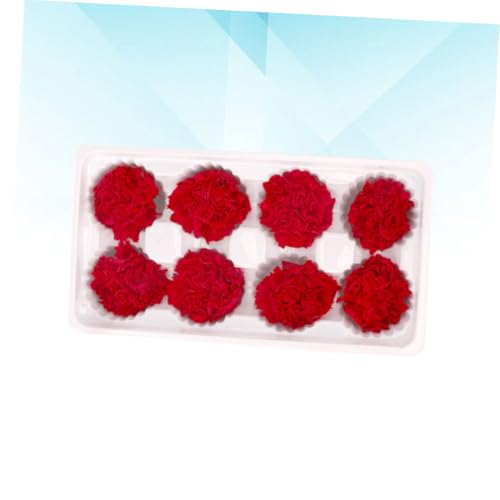 Set 8 flores eternas clavel rojo 5x3x5cm miniatura 7