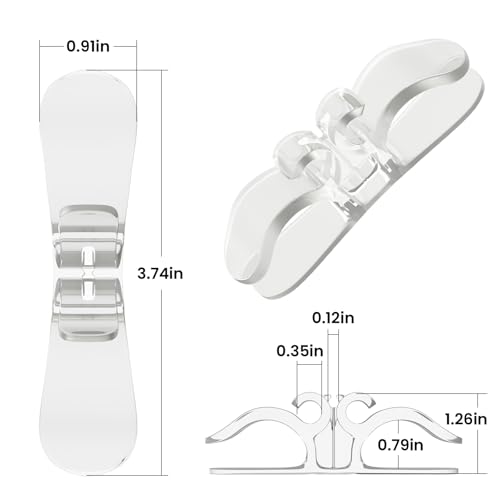 Image of Appliance Cord Organizer, 6-Pack Adhesive Cable Holders for Neat Cord Management - Ideal for Blenders, Coffee Makers, Air Fryers - Clear