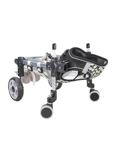 Silla de ruedas para perro, soporte ajustable de cuatro ruedas para una mayor movilidad, lo que permite el movimiento libre para mascotas con movilidad limitada