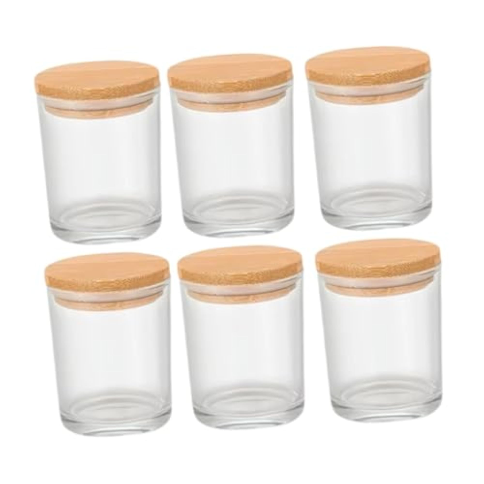 6pcs Thick Candle Jars with Lids, 7 oz Gift Set