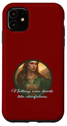 Dwynwen Nothing Wins Hearts Like Cheerfulness ���p �X�}�z�P�[�X iPhone 11 �p