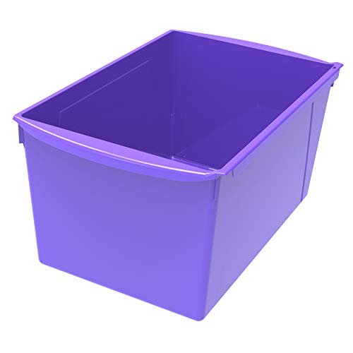 Bacs de rangement violet grand format pour classe et bibliothèque - 2