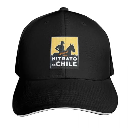 Gorra de béisbol Nitrato de Chile, Ciudad Antigua, Logo español, Icono Duro, Talla Grande, para Hombre y Mujer.