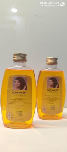 Image of Bengal Chemicals Cantharidine Beauty Hair Oil Pack of 2, 200ml Each | Promotes Hair Growth, Reduces Hair Fall, Herbal Scent, All Hair Types, Adds Golden Shine