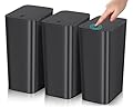 SHPMXUPW 3 Pack Bathroom Small Trash Can with Lid,10L / 2.6 Gallon Slim Garbage Bin Wastebasket with Pop-Up Lid for Bedroom, Office, Kitchen, Craft Room, Fits Under Desk/Cabinet/Sink