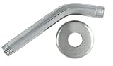LDR 502 3202 Shower Arm And Flange, 8-Inch, Chrome Plated Brass