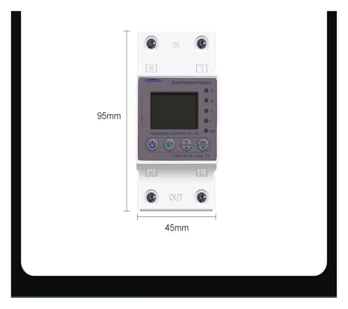 Medidor de energía inteligente TOMPD-63LW temporizador disyuntor con protección de voltaje 63A 2